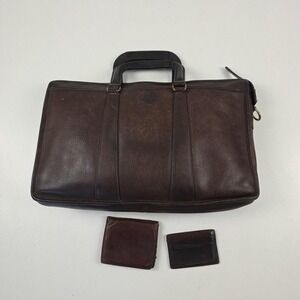 Vintage Coach 5252 Leather Briefcase Attache Brown USA Made Wallet Laptop Bag
